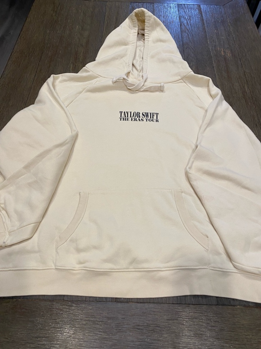 Taylor Swift Cream Pullover Hoodie with Center Logo